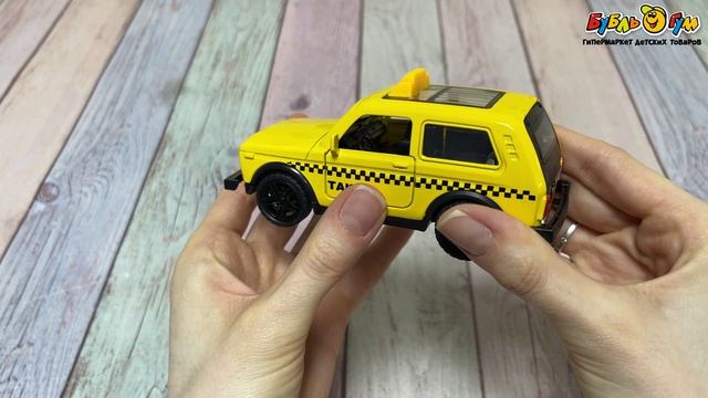 Машинка коллекционная Vroomix Такси Lada с инерционным механизмом со световыми и звуковыми эффектами  - видео