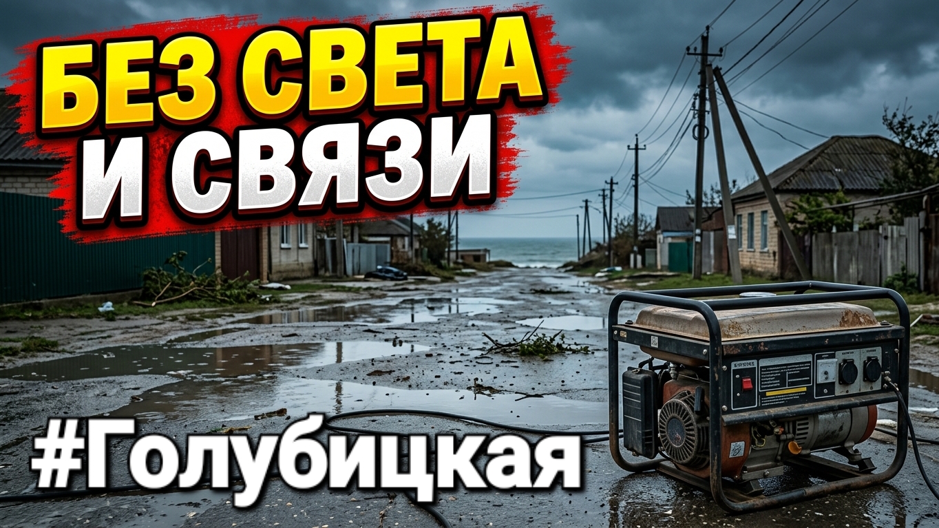 Блэкаут на Азовском море Беспокойная ночь, все гудело и летало #Голубицкая