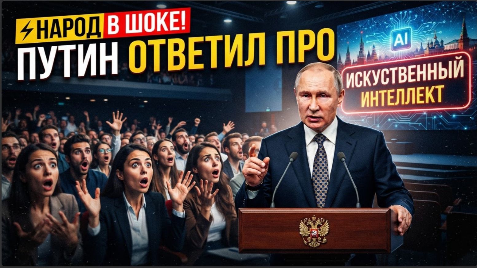 НАРОД В ШОКЕ! ПУТИН ОТВЕТИЛ ПРО ИСКУСТВЕННЫЙ ИНТЕЛЛЕКТ