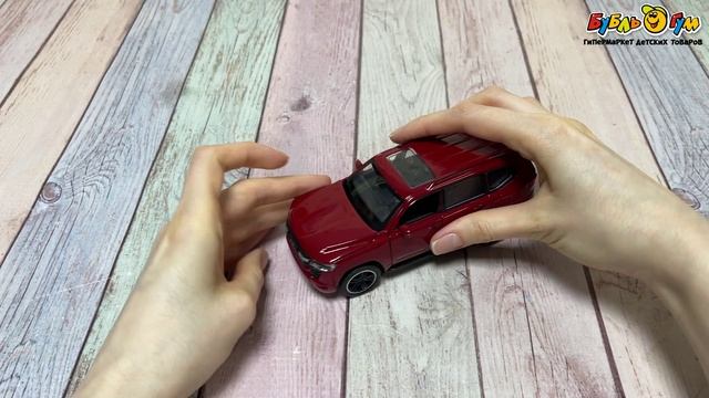 Машинка коллекционная Vroomix Внедорожник Land Cruiser с инерционным механизмом со световыми и звуковыми эффектами  - видео