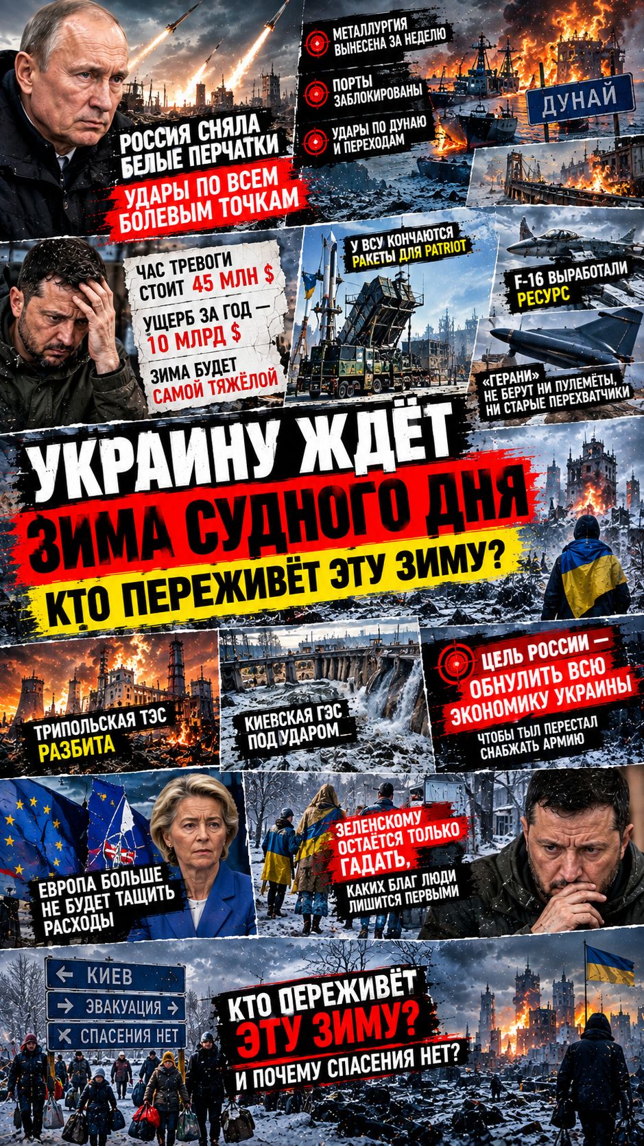 ЭТО ФИНАЛ: ВСУ без ракет, F-16 на приколе, Европа отказала. Зима всё решит?