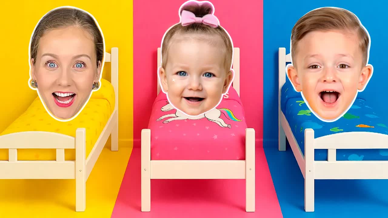 3 Секретные Цветные Комнаты! Челлендж Евы и Ники