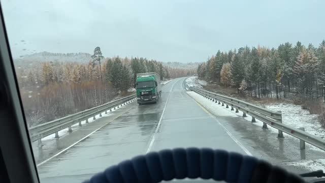 В Забайкалье пришла Зима! Читу отработали , шагаем домой и наслаждаемся видами Байкала!!!