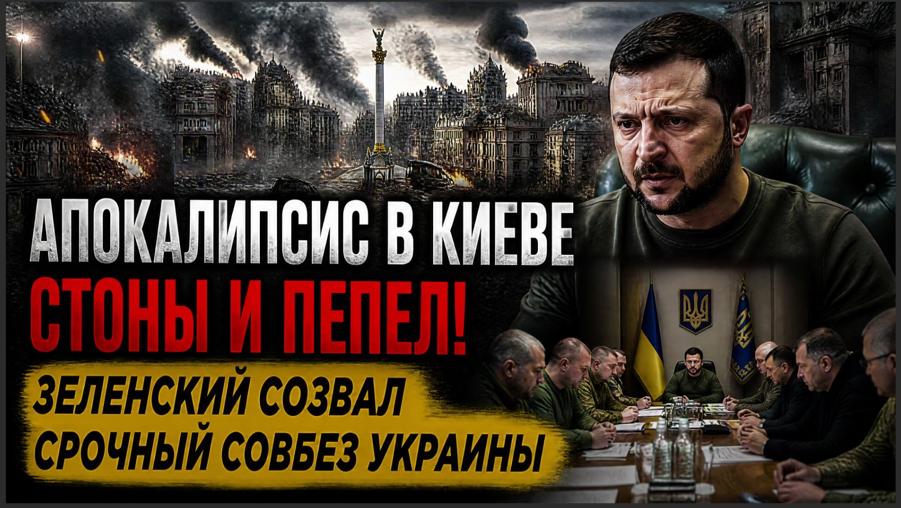 АПОКАЛИПСИС В КИЕВЕ СТОНЫ И ПЕПЕЛ! ЗЕЛЕНСКИЙ СОЗВАЛ СРОЧНЫЙ СОВБЕЗ УКРАИНЫ