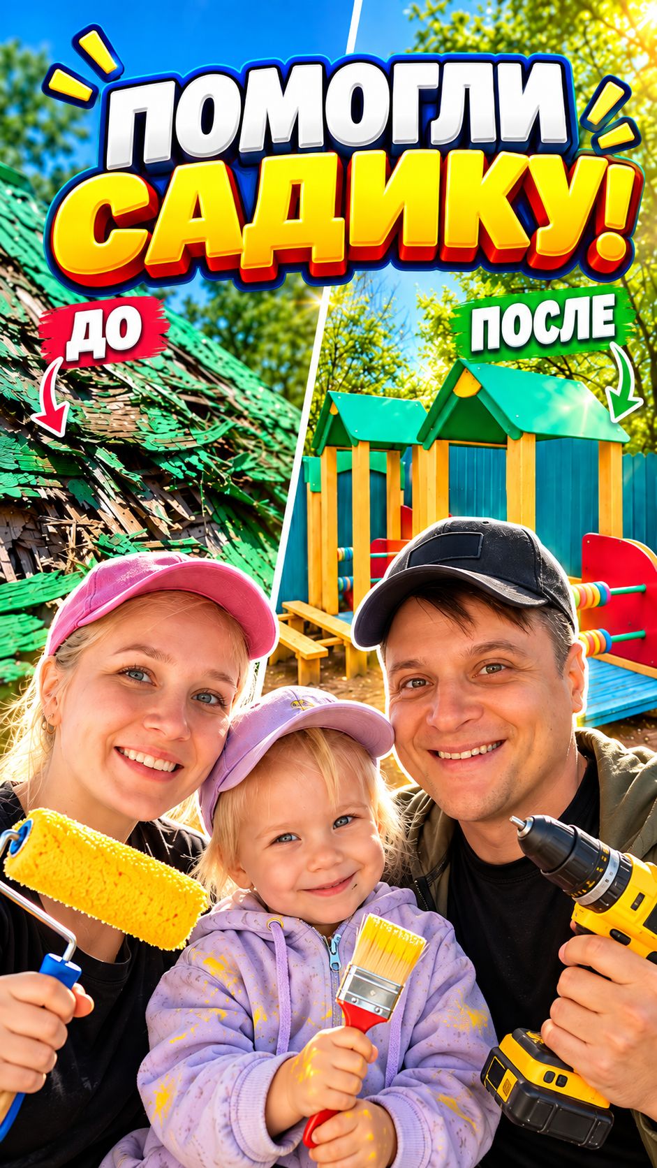 Списали песочницу в детском саду, а мы её восстановили 😳