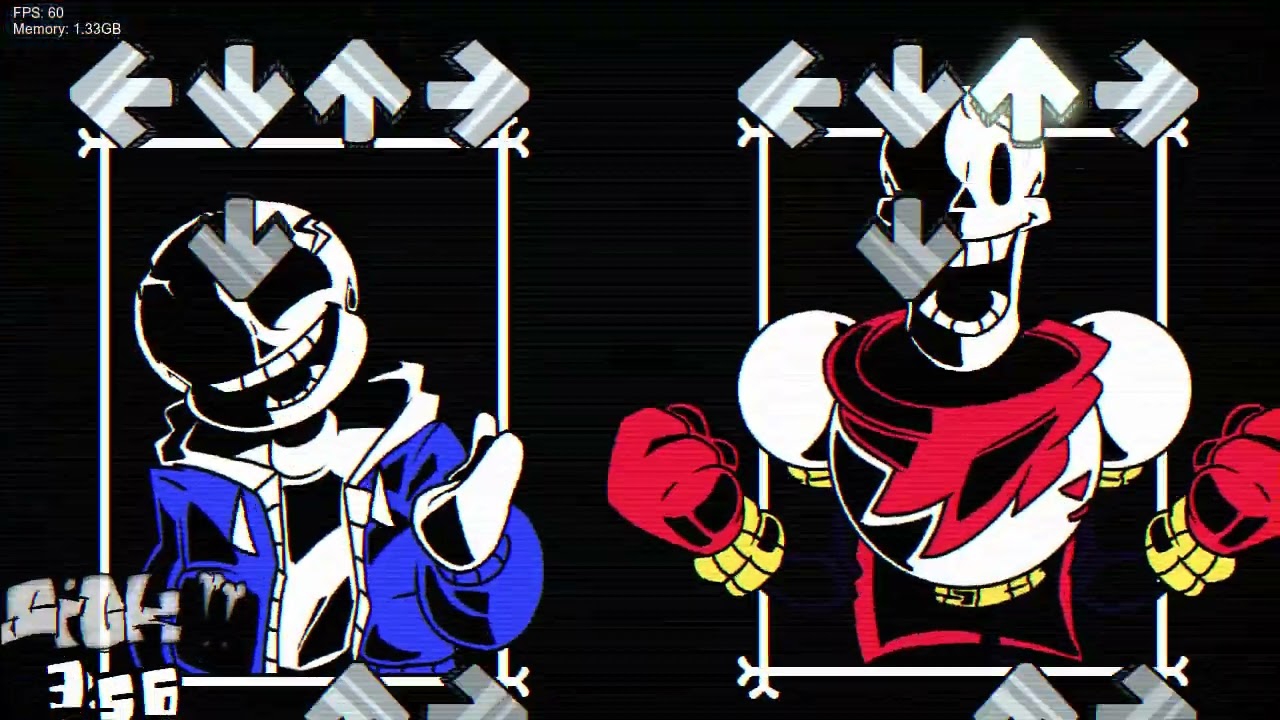 FNF Shucks but Insanity Sans vs Papyrus (ФК by @rusitoytfnf) Фулл Комбо
