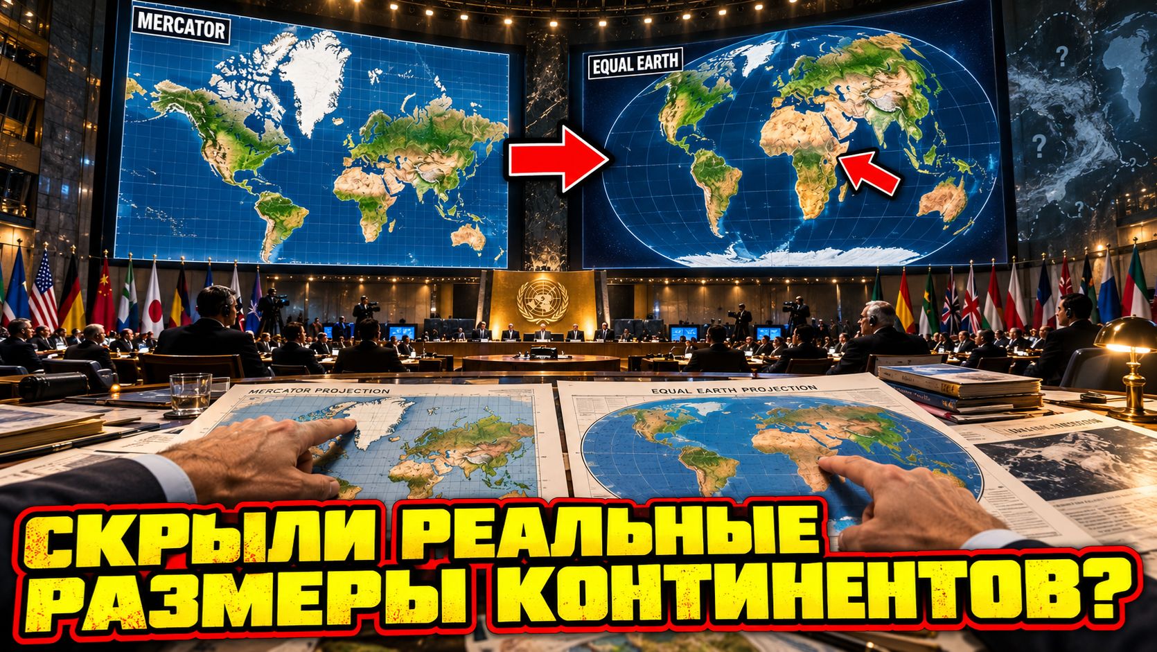 ООН поддержала новую карту мира и вскрылась огромная ошибка в привычных размерах материков