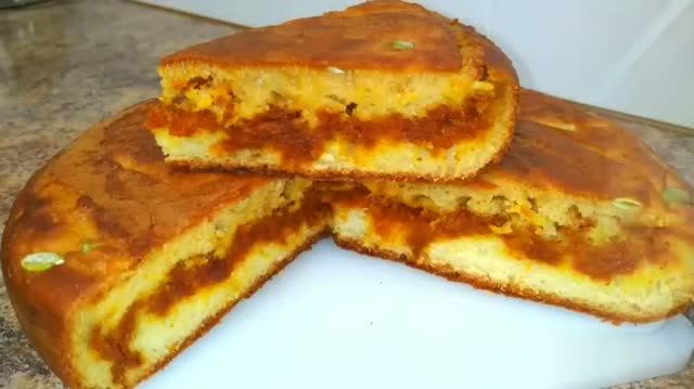 Тыквенный пирог на сковороде.