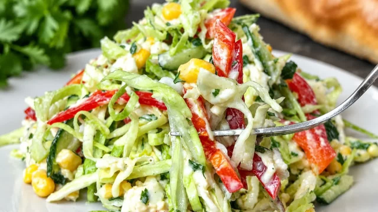 Этот Салат из Капусты Всегда Просят Добавки! Секрет во Вкусной Заправке