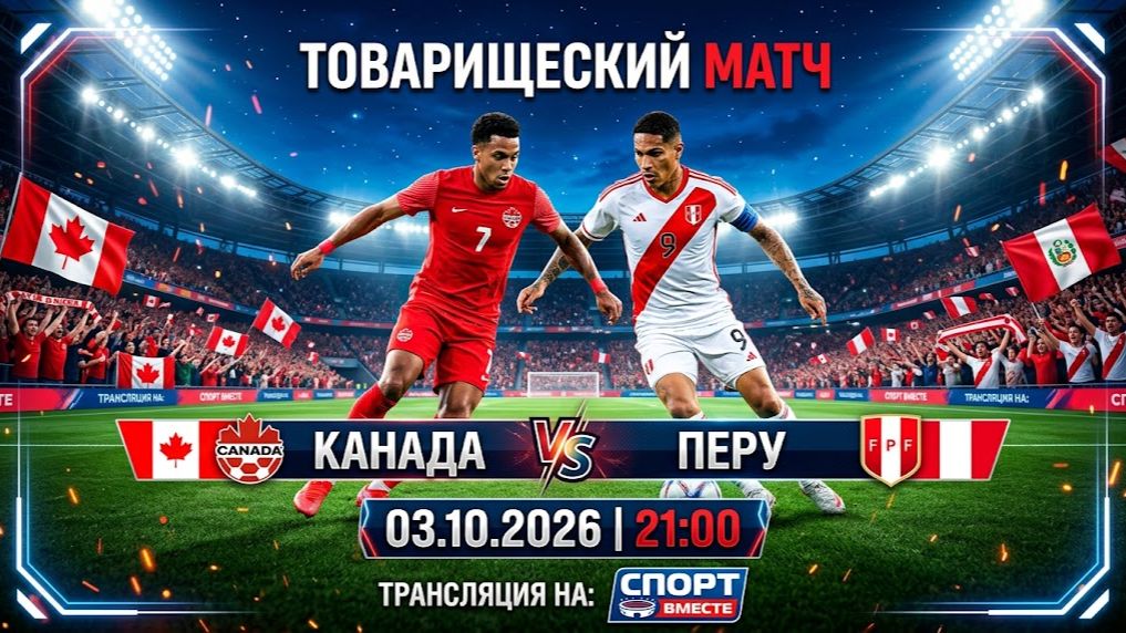 Канада — Перу Футбол Сборные. Товарищеские матчи Прямая Трансляция