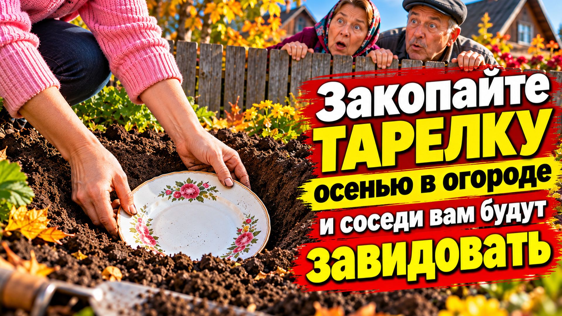 Закопайте ТАРЕЛКУ осенью в огороде и результат вас удивит! Век живи век учись!