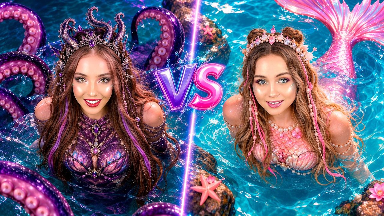 Девушка Русалка vs Девушка Кракен! Кто Захватит Трон Подводного Царства?