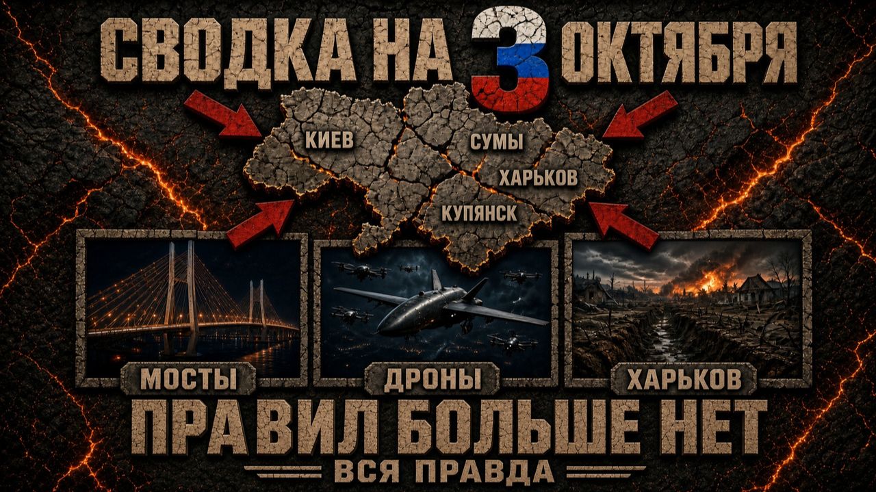 СВОДКА БОЕВЫХ ДЕЙСТВИЙ НА 3 ОКТЯБРЯ, КАРТА СВО СЕГОДНЯ, НОВОСТИ СВО НА УКРАИНЕ 2026, ЮРИЙ ПОДОЛЯКА