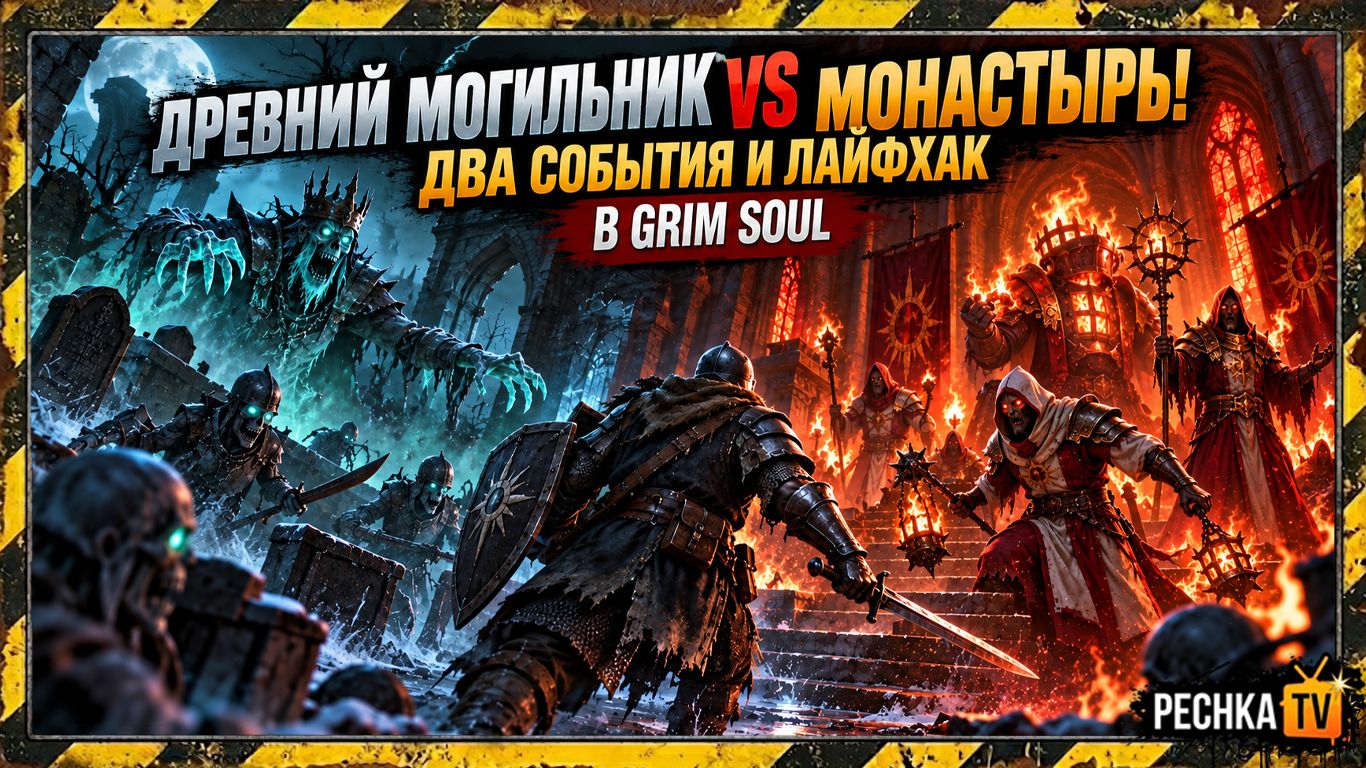 ДРЕВНИЙ МОГИЛЬНИК VS МОНАСТЫРЬ! ДВА СОБЫТИЯ И ЛАЙФХАК В GRIM SOUL | Pechka TV