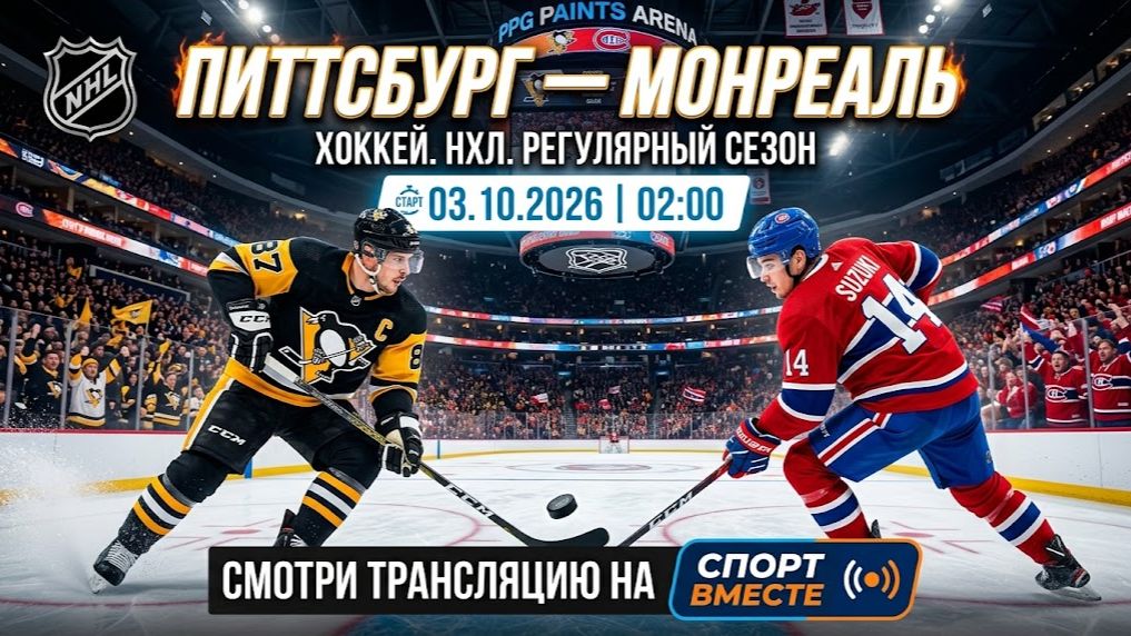 Питтсбург — Монреаль Хоккей НХЛ 04.10.2026 Прямая Трансляция