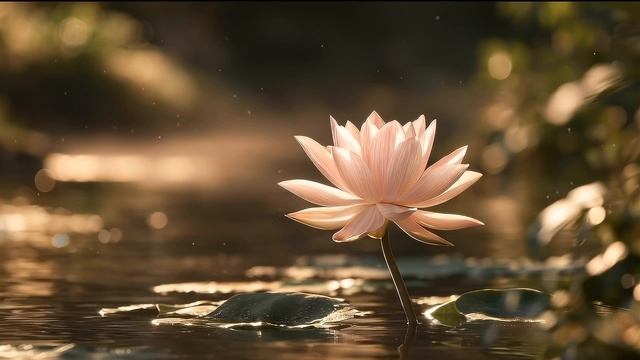 Белый цветок лотоса 4K — спокойная музыка для медитации и СПА (2 часа)