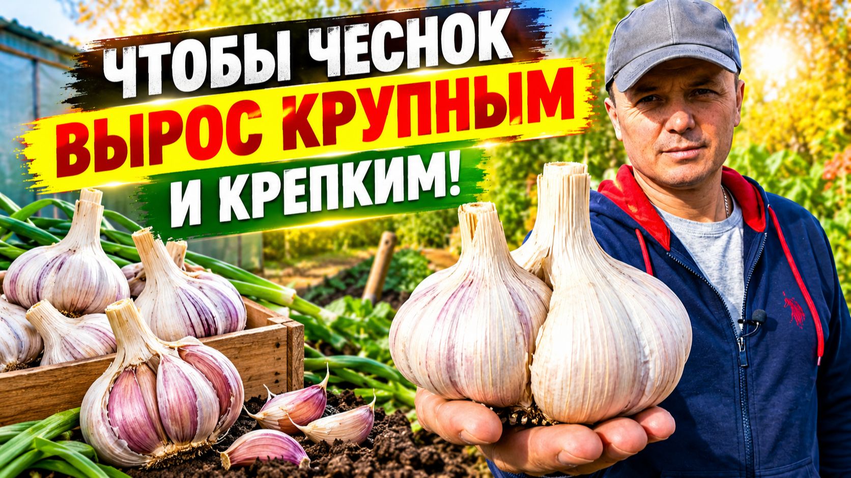 Чтобы чеснок вырос крупным и крепким
