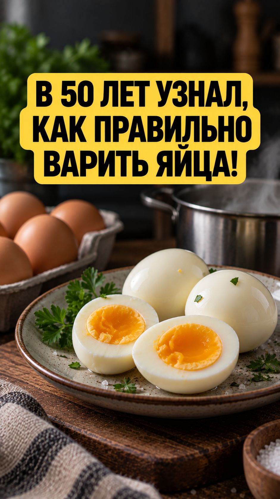 В 50 лет узнал, как правильно варить яйца! #здоровье