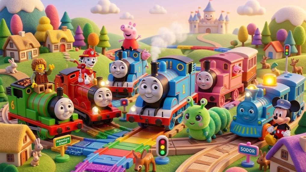 Мультики для детей и малышей. Яркие игрушечные поезда - Томасы. 🚂 Мультики про паровозики.