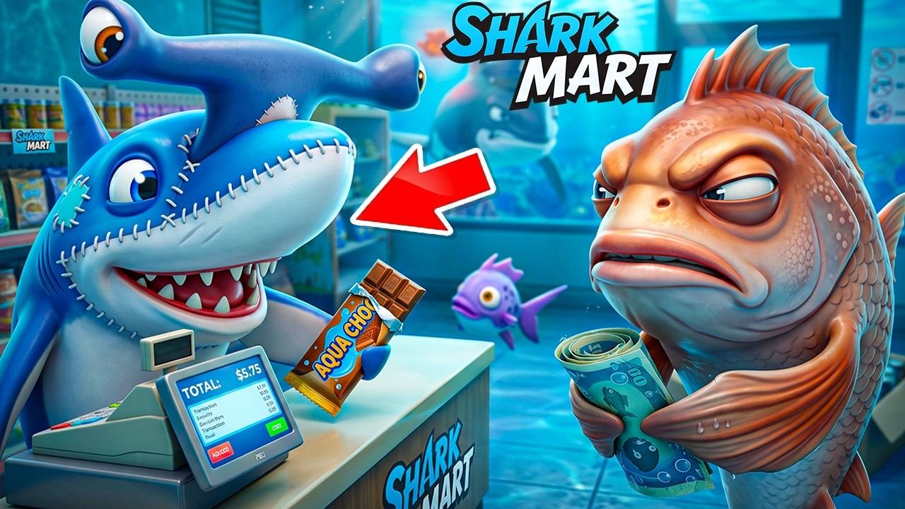 4 АКУЛЫ ОТКРЫЛИ МАГАЗИН ПОД ПРИКРЫТИЕМ! КОПЫ ХОТЯТ ПОСАДИТЬ НАС! УГАР В SHARK MART