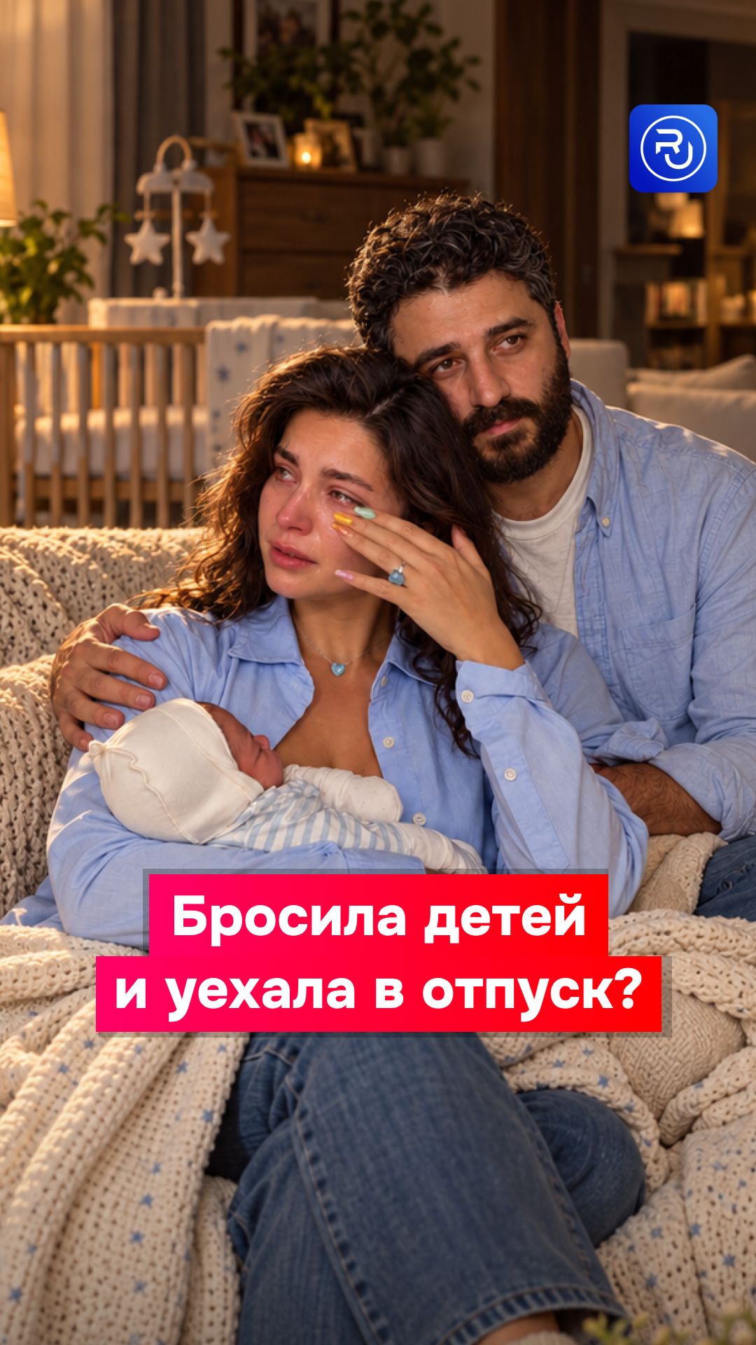 Бросила детей и уехала в отпуск?