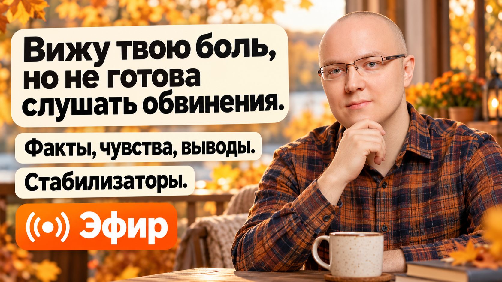 Вижу твою боль, но не готова слушать обвинения. Факты, чувства, выводы. Стабилизаторы. Эфир