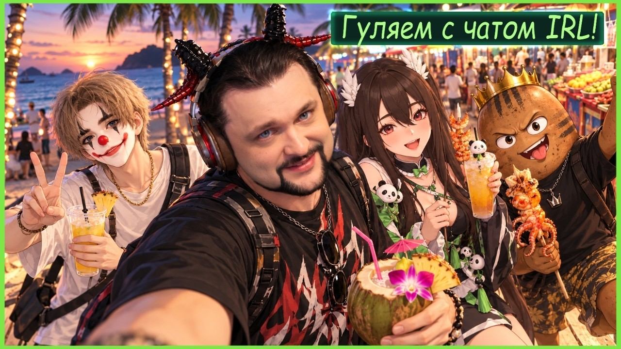 Атмосферная прогулка у моря: закат и еда!