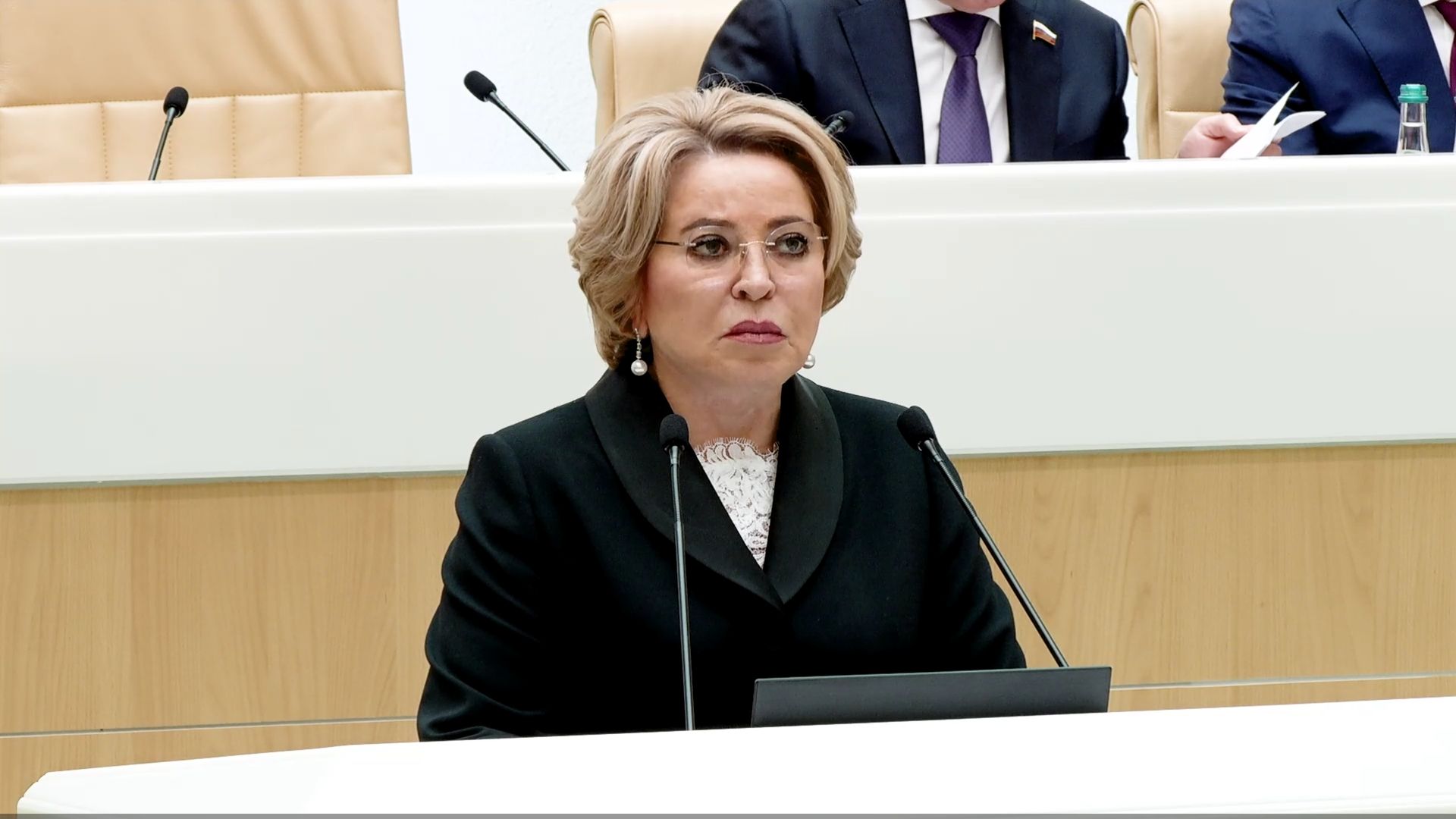 Председатель Совета Федерации Валентина Матвиенко на открытии осенней сессии, 2 октября 2026 года