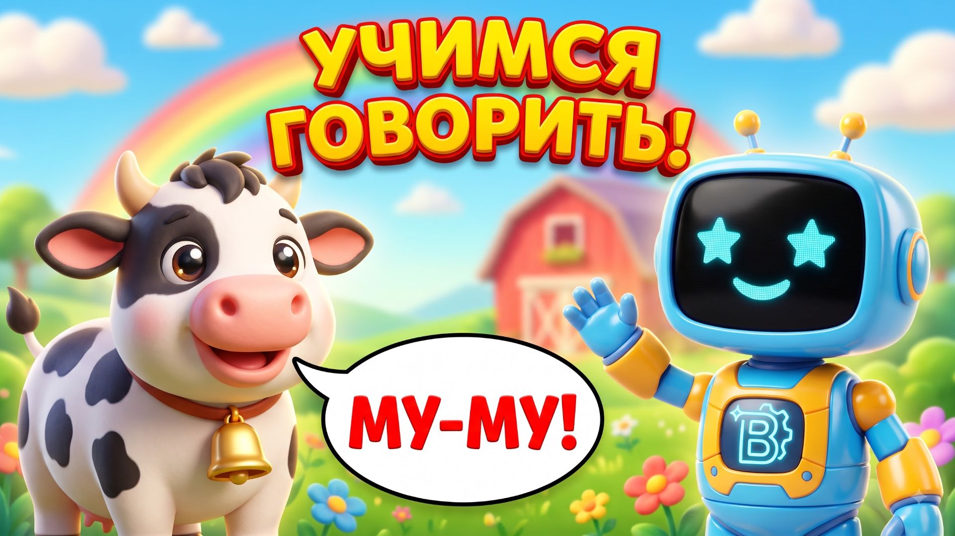 КТО КАК ГОВОРИТ? 🐮🐶 Развивающие мультфильмы: Все животные (14 мин)