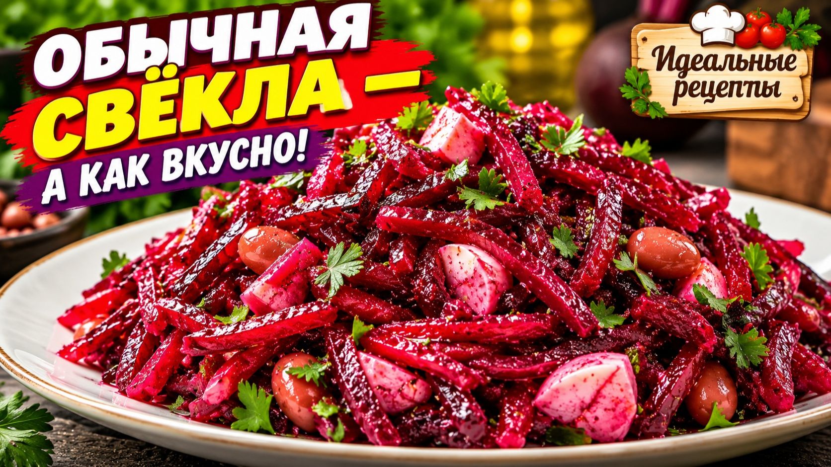 ОДИН ИЗ САМЫХ ПРОСТЫХ САЛАТОв! Просто натрите Свёклу и добавьте 2 Яйца! Этот Салат Съедят за минуту