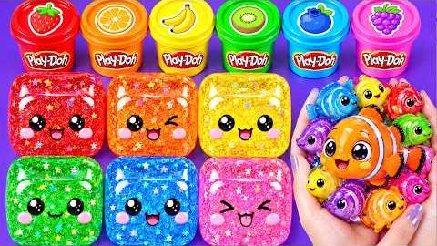 🌈🍬 Блестящий Радужный Слайм С M&M! Рыбки-Сквиши И Суперзалипательный ASMR!
