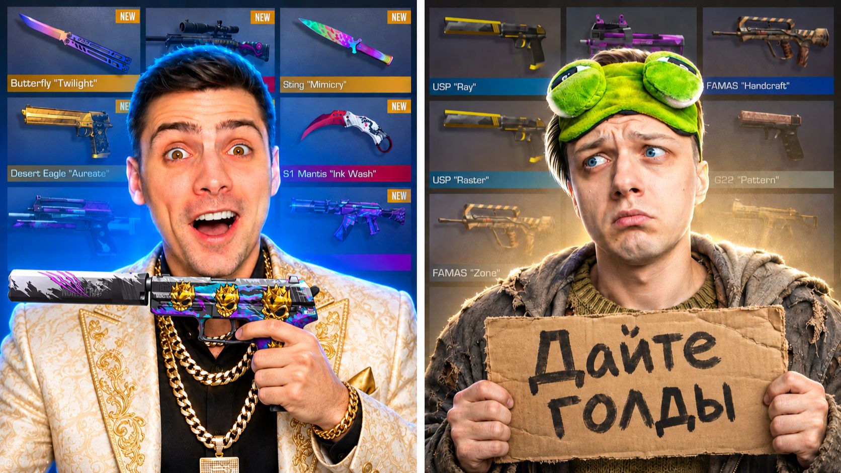 откуда ЭТОТ СКИН? БЕДНЫЙ против БОГАТОГО!!!  STANDOFF 2