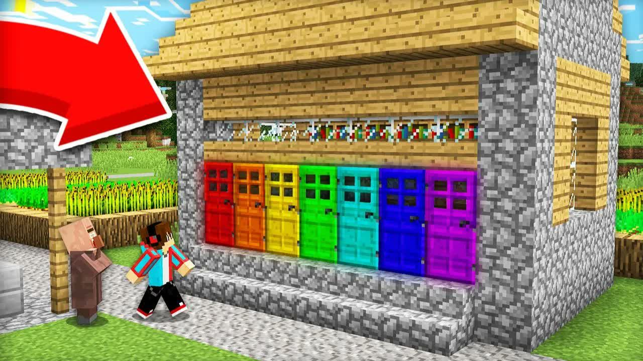 ОТКУДА У ЖИТЕЛЯ ДОМА ЭТИ РАДУЖНЫЕ ДВЕРИ В МАЙНКРАФТ ｜ Компот Minecraft
