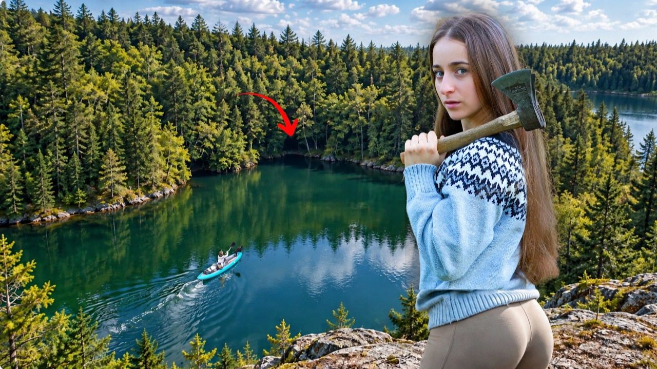 48 часов выживания в глухом лесу с моей собакой | Дровяная печь и ASMR