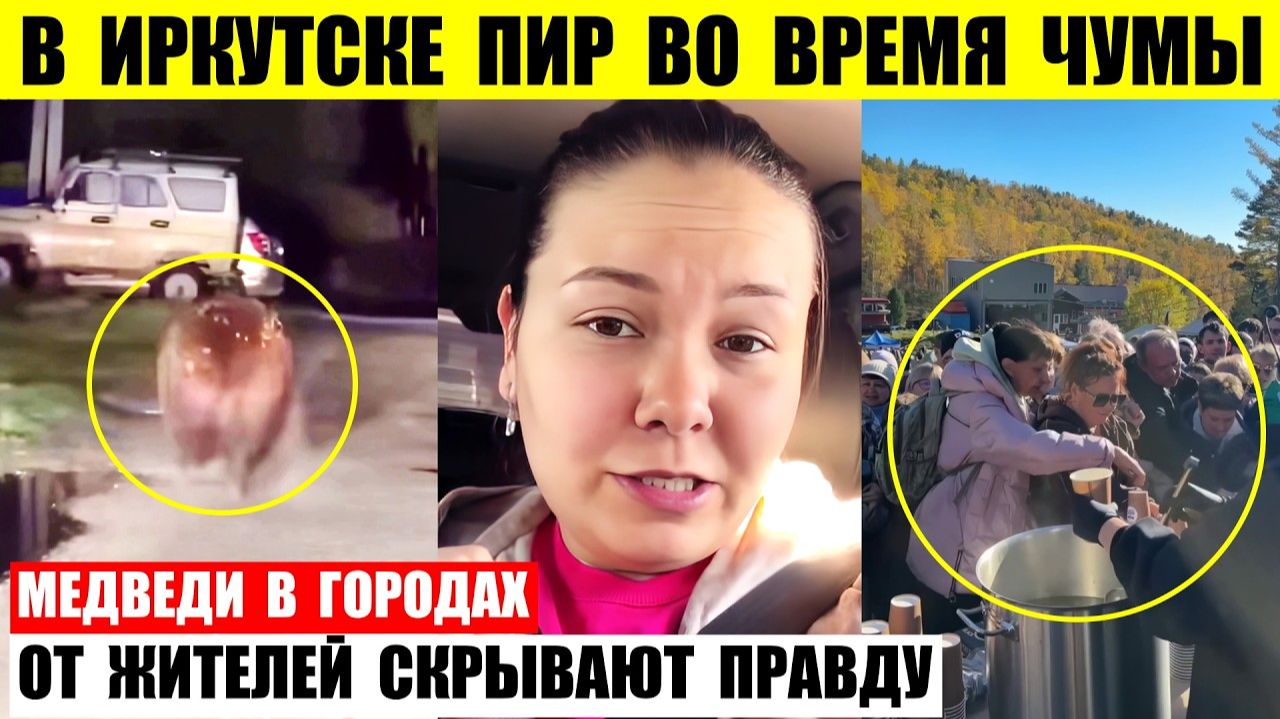 В Иркутске устроили пир во время чумы. Правду скрывают. В городах Кузбасса медведи.