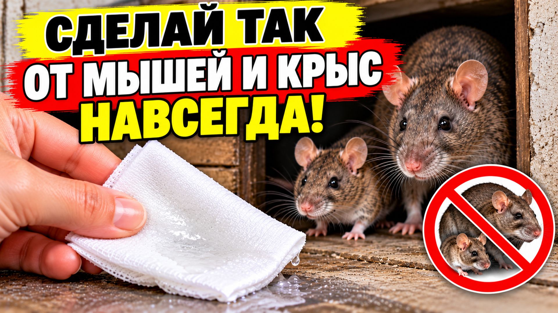 МЫШИ И КРЫСЫ ИСЧЕЗНУТ НАВСЕГДА! Сделайте это один раз и забудете о них