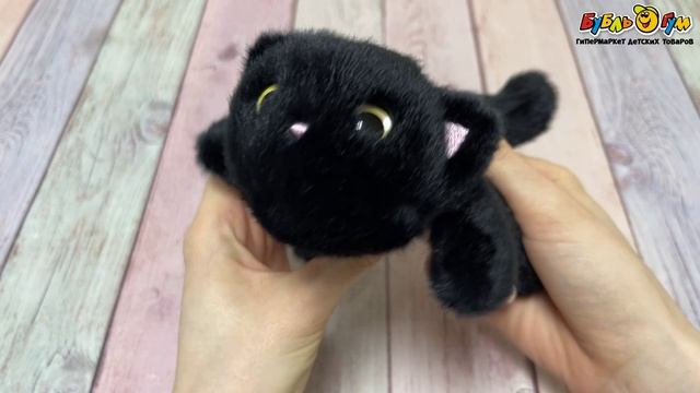 Игрушка мягкая LANSON TOYS Котенок черный мини 12см - видео