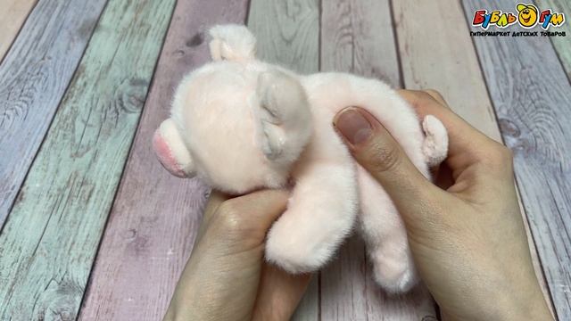 Игрушка мягкая Lanson Toys Поросенок мини с магнитами на лапках розовый 12см - видео