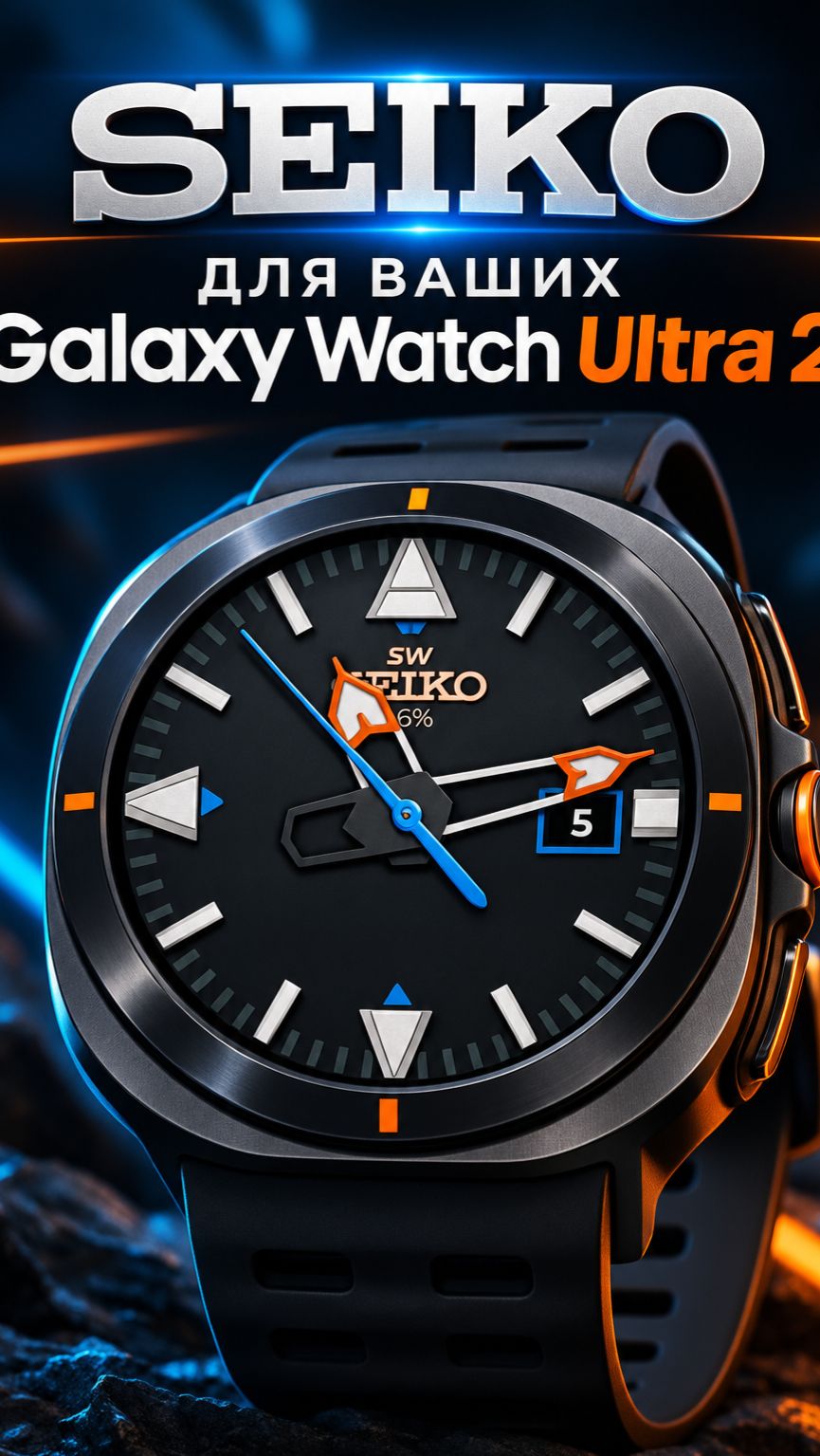 Классика SEIKO для ваших Galaxy Watch Ultra 2, Galaxy Watch 9 и других часов на Wear OS