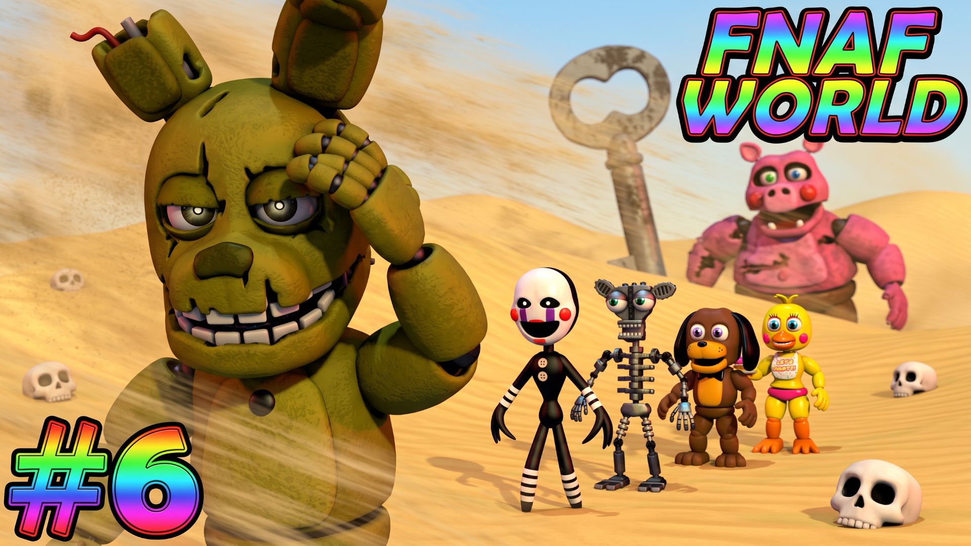 ЗАГАДКИ В ПУСТЫНЕ во FNAF WORLD #6