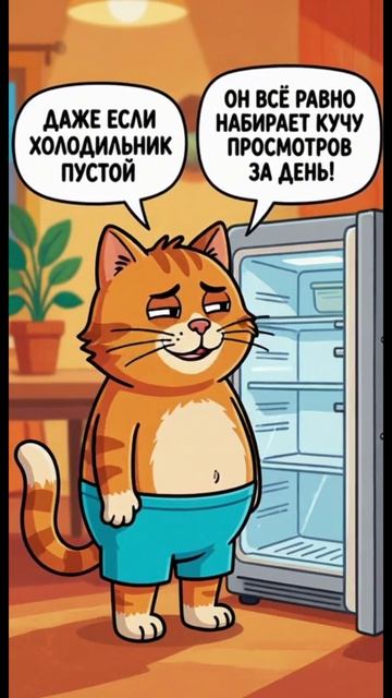 Мультик. Кот и холодильник