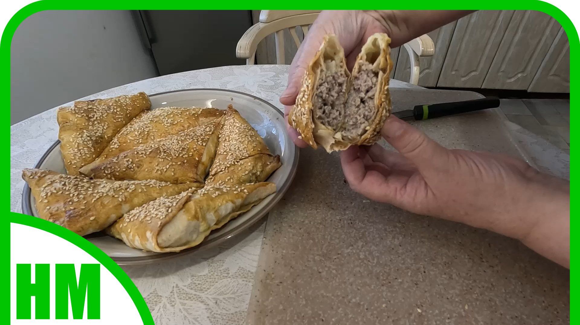 Треугольники из лаваша с фаршем. Вкуснятина 😋