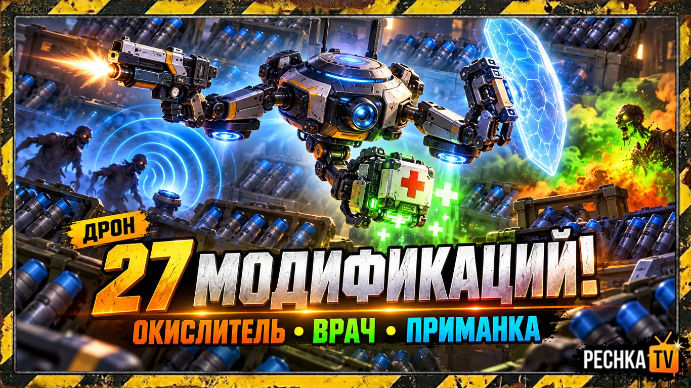 ОТКРЫВАЮ 27 МОДИФИКАЦИЙ ДРОНА! ОКИСЛИТЕЛЬ, ПРИМАНКА И ВРАЧ В LDOE | Pechka TV
