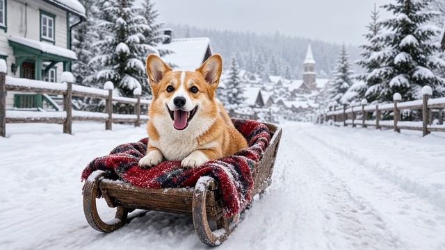 Когда корги — настоящий северный ездовой пёс!»
