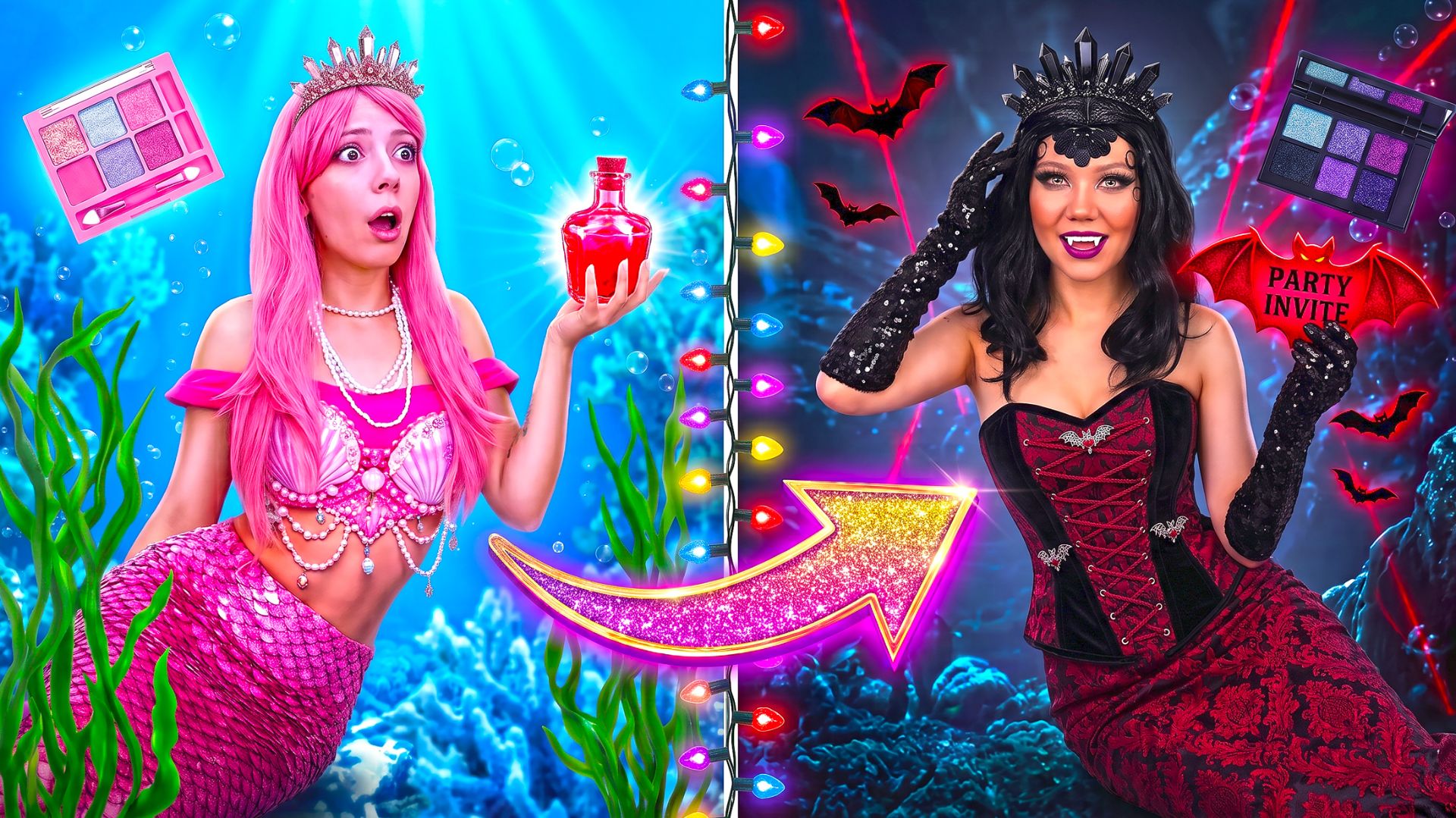 РУСАЛКА vs ВАМПИР! 🧜🧛НЕВЕРОЯТНОЕ ПРЕОБРАЖЕНИЕ — КАКОЙ ОБРАЗ ПОБЕДИТ?