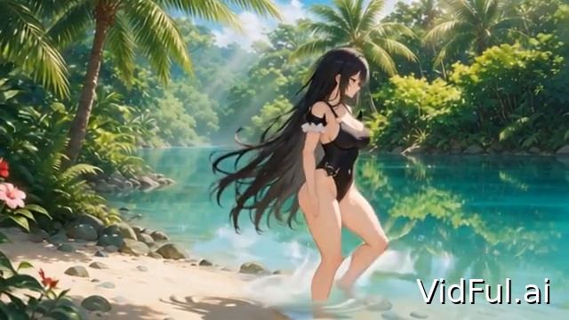 Купание в аниме и мультфильмах