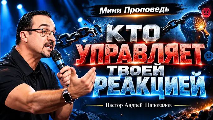 МИНИ ПРОПОВЕДЬ «Кто управляет твоей РЕАКЦИЕЙ » пастор Андрей Шаповалов_720p