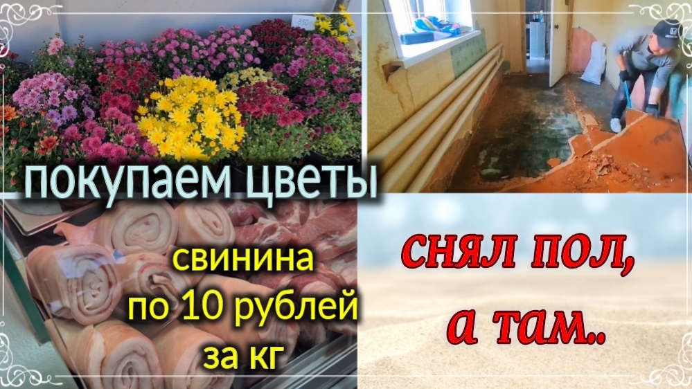 Ейск🌹Свинина по 10 рублей. Покупаем цветы. Снял полы, а там...Ремонты в городе под ключ и частично.