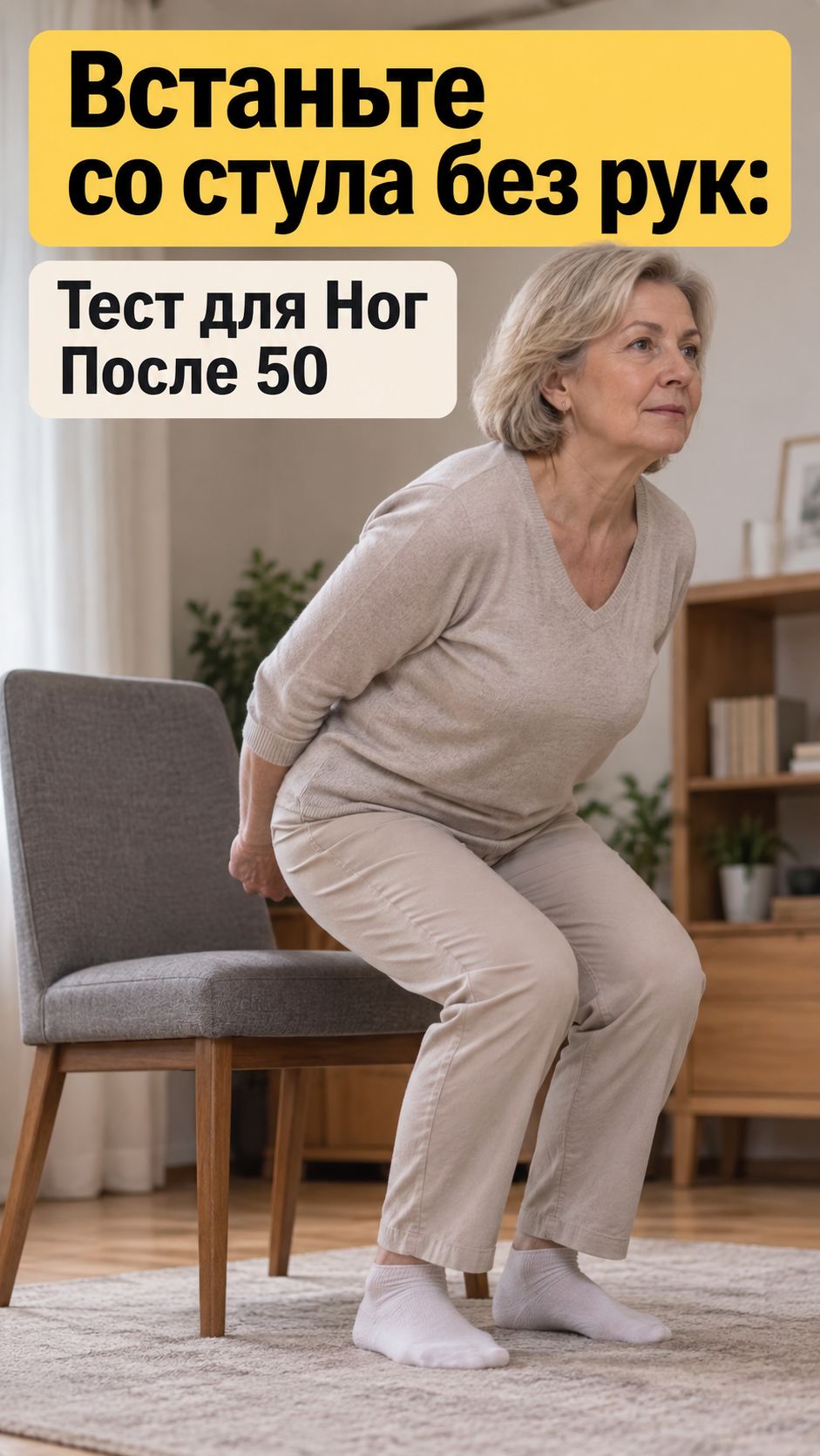 Встаньте со стула без рук: Тест для Ног После 50 #здоровье #лайфхак