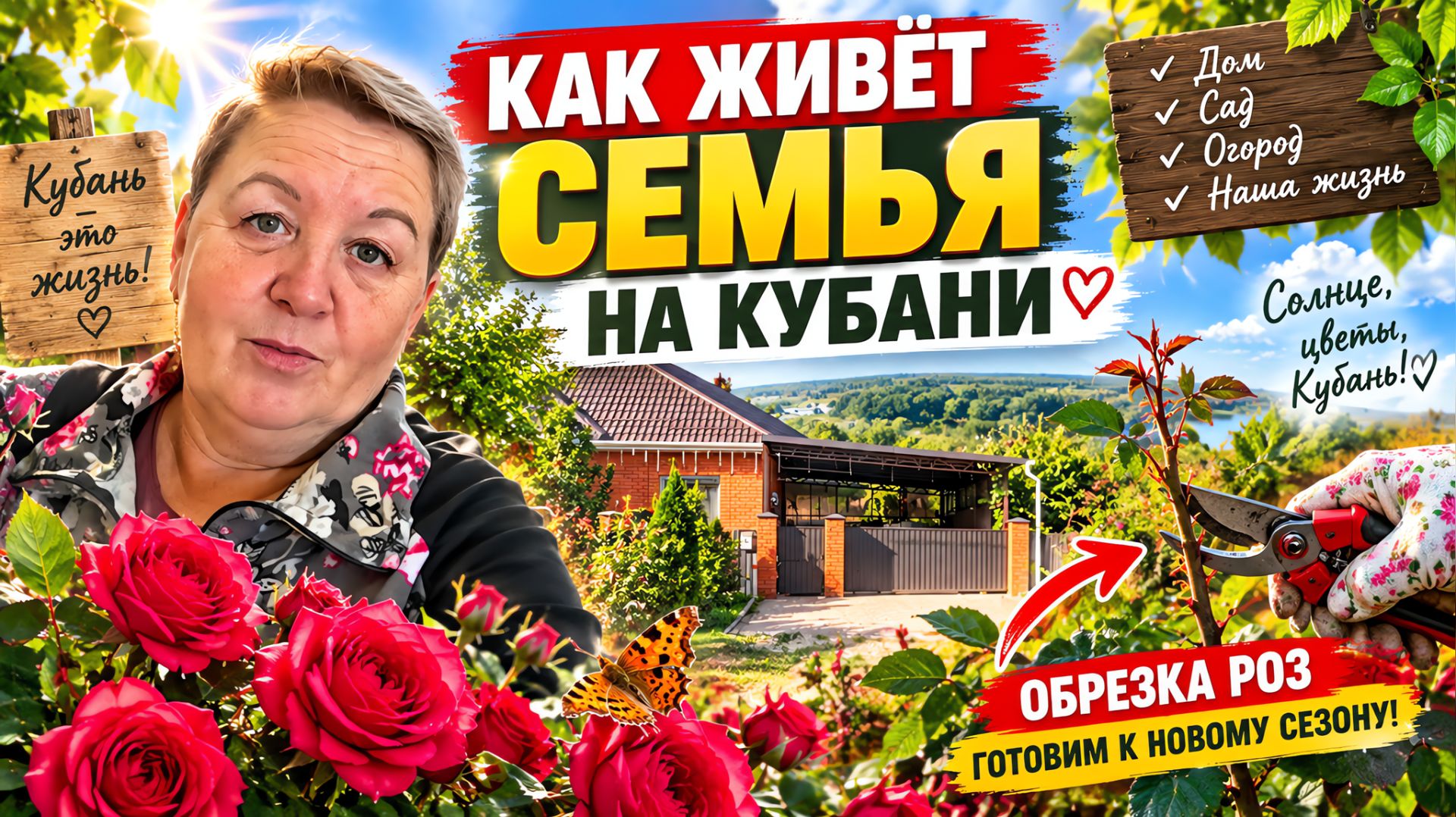 1220 Наша жизнь на Кубани/Работаю в саду/Переехали с Урала на юг